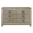 Youth Loudon 6 Drawer Dresser in Champagne Metallic B1515-5