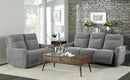 Edition Power Double Lay Flat Reclining Sofa in Dove Grey 9804DV-3PWH