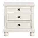 Laurelin 3 Drawer Nightstand in White 1714W-4