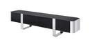 Leknes TV Stand Black w/ Silver Frame