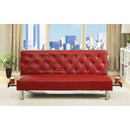 Farel Futon Sofa Red & White