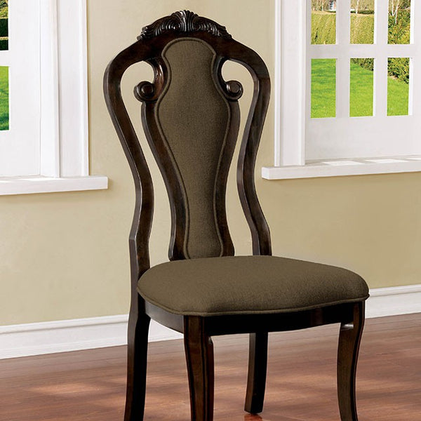 Rosalina Walnut/Beige Side Chair (2/CTN) image