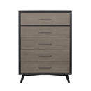 Raku 5 Drawer Chest in Gray 1711-9