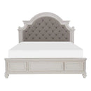 Baylesford King Upholstered Panel Bed in Antique White 1624KW-1EK*