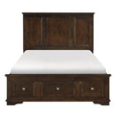 Eunice King Platform Bed with Footboard Storage in Espresso 1844KDC-1EK*