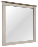 Arcadia Mirror in White & Weathered Gray 1677-6