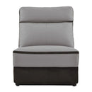 Laertes Armless Chair in Taupe Gray 8318-AC
