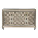 Loudon 8 Drawer Dresser in Champagne Metallic 1515-5