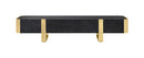 Leknes TV Stand Black w/ Gold Frame