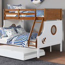 Nautia Twin/Full Bunk Bed Black & White