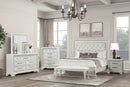 Stella Mia 4 Pc 5 Pc Queen Bedroom Set White & White