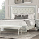 Stella Mia 4 Pc 5 Pc Queen Bedroom Set White & White
