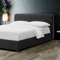 Vertham E.King, Full, & Queen Bed White & Black - Winder Mattress & Furniture
