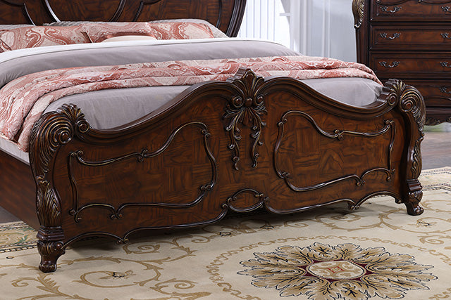 Roselli E.King & Queen Bed White & Chrome