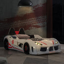 Trackster Bed White, Red,, Black, & Blue