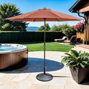 Mora 11' Outdoor Umbrella + 21" Round Base - Winder Mattress & Furniture