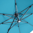 Sano 10 Ft Square Umbrella w/ Double Top w/ LED + 37" Large Base - Winder Mattress & Furniture