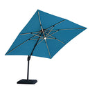 Sano 10 Ft Square Umbrella w/ Double Top w/ LED + 37" Large Base - Winder Mattress & Furniture