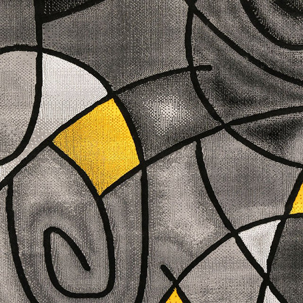 Sivas Charcoal Yellow 5' X 8' Area Rug image