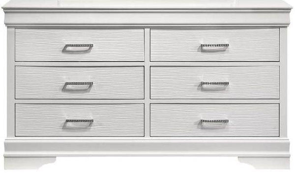 Galaxy Home Brooklyn 6 Drawer Dresser in White GHF-733569235551 image