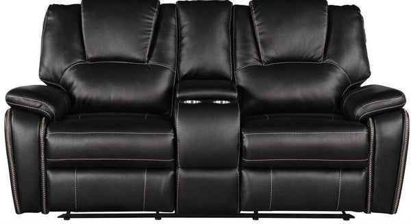 Galaxy Home Hong Kong Recliner Loveseat in Black GHF-733569317011 image