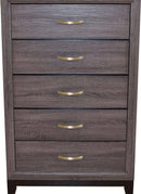 Galaxy Home Hudson 5 Drawer Chest in Foil Grey GHF-808857594679 image