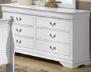 Galaxy Home Louis Phillipe 6 Drawer Dresser in White GHF-808857521040 image