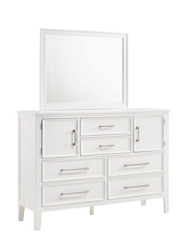 ANDOVER 60" DRESSER W/DOORS-WHITE image